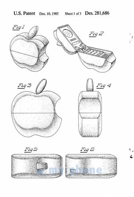 雷死人的1985年蘋果手機(jī)概念設(shè)計(jì)圖，居然也申請了專利